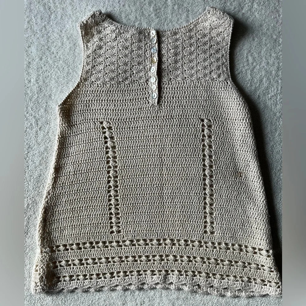 Charabia brand beautiful crocheted sweater, tunic-length. Sz 5T - Picture 4 of 5